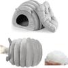 Кровать для домашних животных, кошек, круглых плюшевых котят, теплое спальное гнездо, кровать для кошек, иглу, пещерный дом