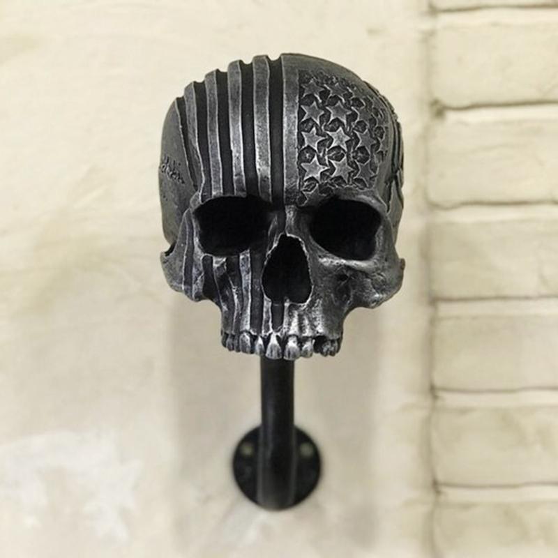 Motorcycle Helmet Holder Rack Wall Mount Hat Stand Display Rack Skull Rack