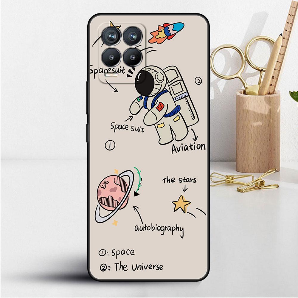 Чехол для Realme 8 C21y GT Neo 2 3 8i C21 7 C11 6 C12 C35 C3 GT 9 Pro C12 Master Funda Phone Cover Luxury Astronaut