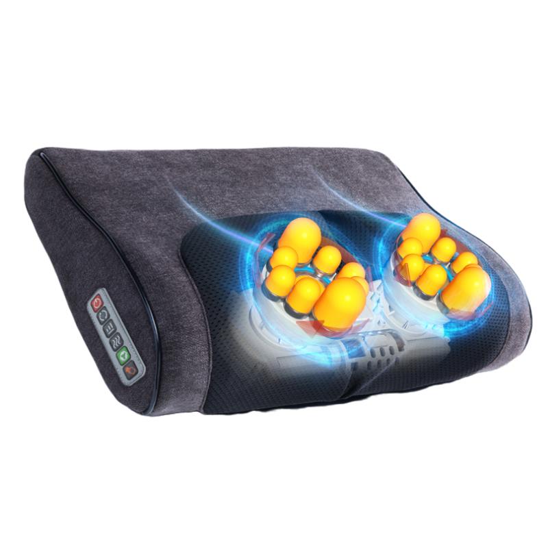 Электрическая разминающая подушка для массажа шиацу, инфракрасный нагреватель, массажер для шеи, массажная подушка для спины, талии, тела, оздоровительный массажер для релаксации