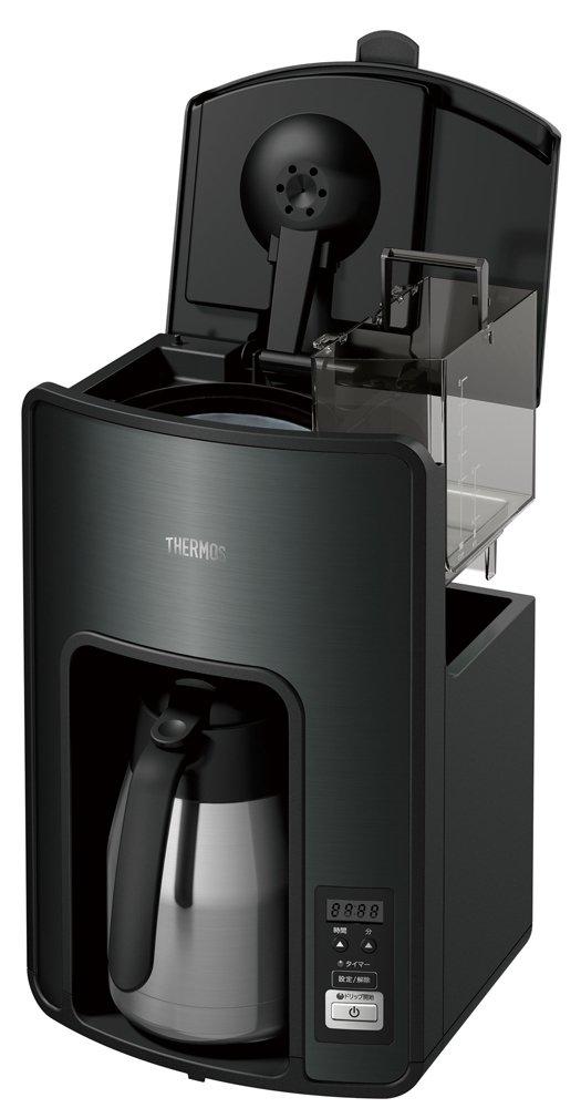 Thermos Vacuum Insulated Coffee Maker, 1.0L, Black (Timer Reservation Available the Day Before) ECH-1001 BK