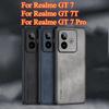 Чехол для телефона из гладкой искусственной кожи для Realme GT 7T / Для Realme GT 7 Pro / NEO 7 / X 7SE Матовый мягкий силиконовый противоударный защитный чехол на заднюю панель