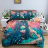 Красивый комплект постельного белья для девочек в акварельном стиле, романтическая тема, одеяло размера «king-size» для пары девочек, комплект постельного белья из полиэстера