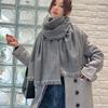 Autumn and Winter New Wool Scarf Women's High-end Jacquard Shawl Versatile Thickened Warm Scarf