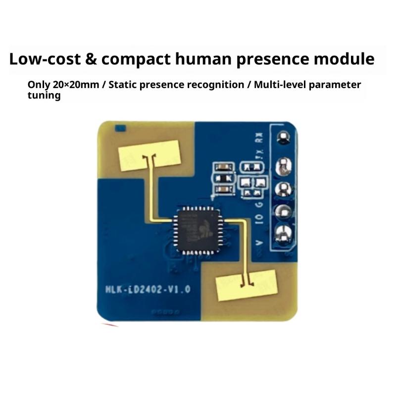 1/2 шт. Интерфейсы Gpio и Uart 24G Hlk-Ld2402 Статическое Обнаружение Присутствия Человека Aiot Миллиметровый Радарный Модуль