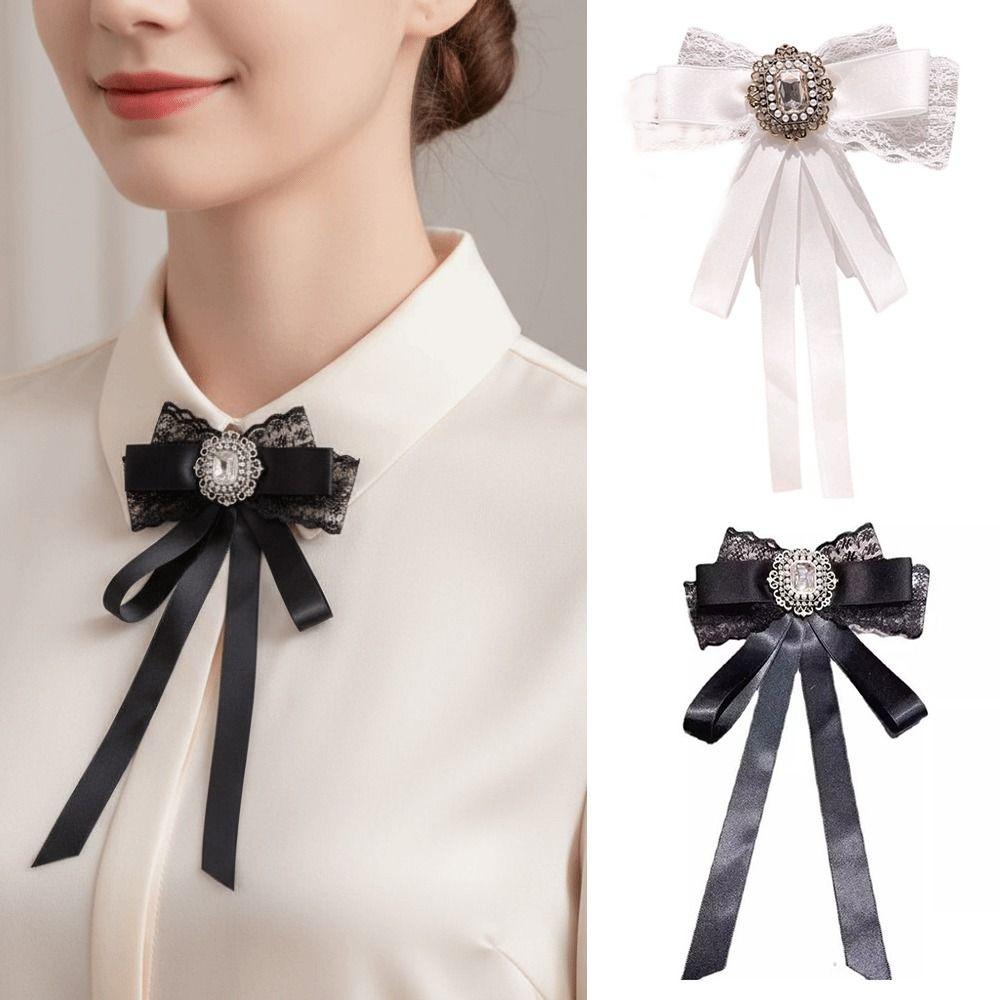 Черные Мемориальные Черные Броши-Банты Кристалл Стразы Броши-Галстуки Аксессуары для Платья Пальто