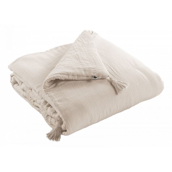 Edredon ou Bout de lit "Gaïa" toutes dimensions "Gaze de Coton" - Gaïa Pampa - 90 x 200 cm - Gaia Pampa -