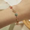 Women Multicolor Daisy Butterfly Pearl Heart Bracelet Adjustable Bangle Party Jewelry Gift