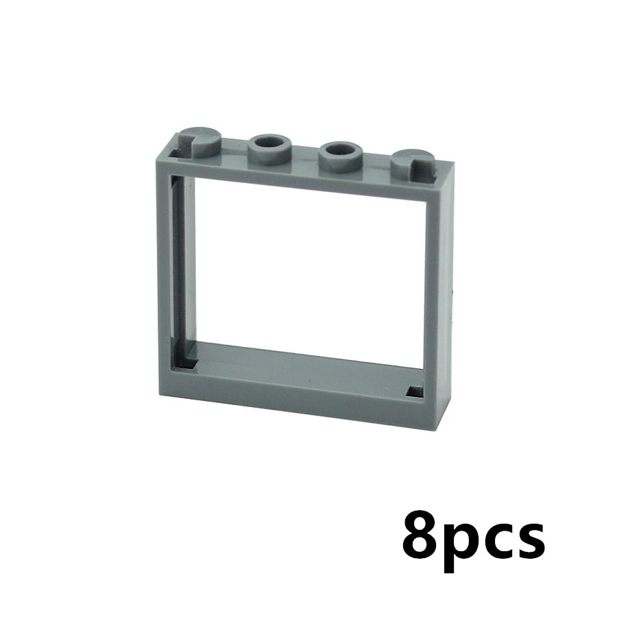 City Window Building Up Cubes Custom Build House Door Frame Glass Bricks Parts Fits 60594 60616 60621 60596 MOC Educational Tool Parts Fo