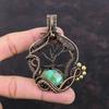 Tree Of Life Chrysoprase Pendant Copper Wire Wrapped Pendant Handmade Pendant Copper Jewelry Gemstone Pendant Gift For Her Wire Wrap Jewelry
