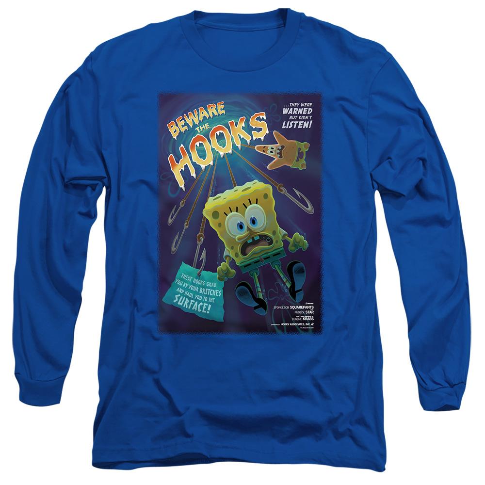 SpongeBob SquarePants Unisex Adult Beware The Hooks T-Shirt