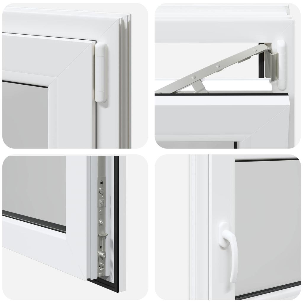 Basement Window RISOR 120 x 60 cm PVC and Glass White
