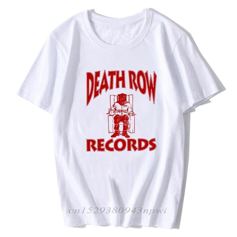 DEATH ROW RECORDS Футболка Мужская Высокое Качество Эстетичная Крутая Винтажная Хип-Хоп Футболка Харадзюку Уличная Одежда Camisetas Hombre
