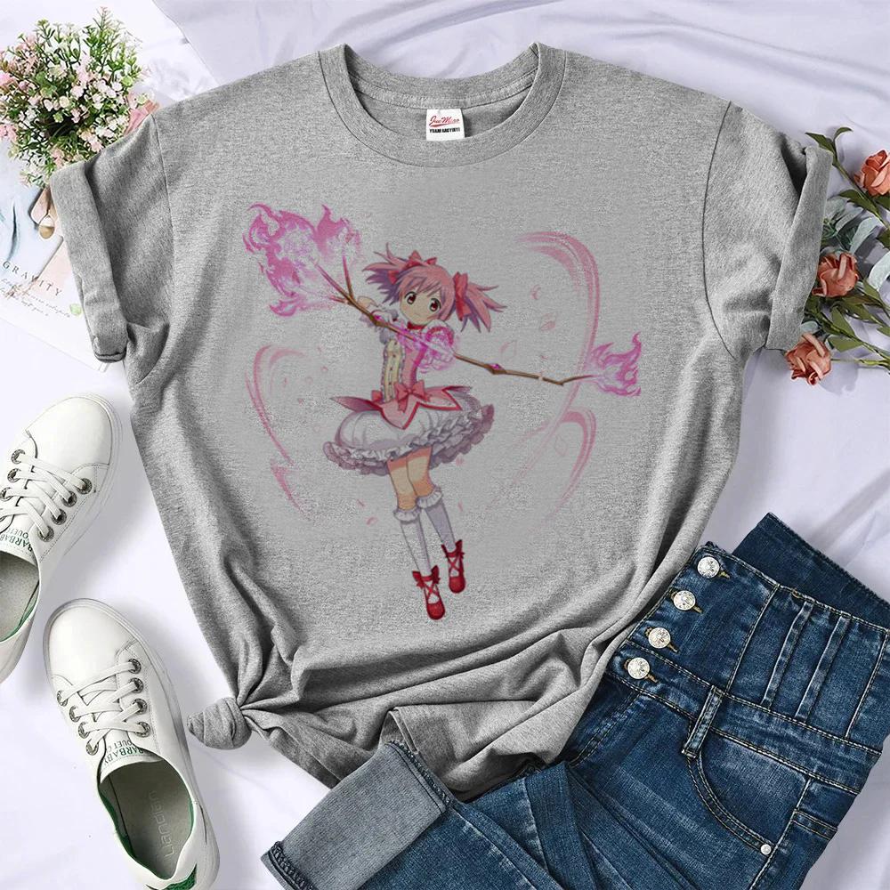 Madoka Magica Tshirt Female Japan Harajuku Japanese Shirt Party Alternative Y2k Grunge Jojifuku