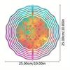 Металлический ветряной спиннер 10 дюймов, садовый декор, вращающийся на 360 градусов, уличная подвесная музыка ветра для газона, балкона, двора, не требует электричества, подарок