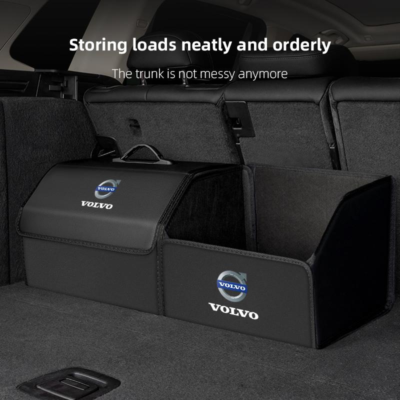 ktnbq3 Folding Car Trunk Organizer Box Auto Tools Storage Bag Stowing Tidying For Volvo XC60 XC90 S60 XC40 V40 V60 C30 V70 S90 T6 V90