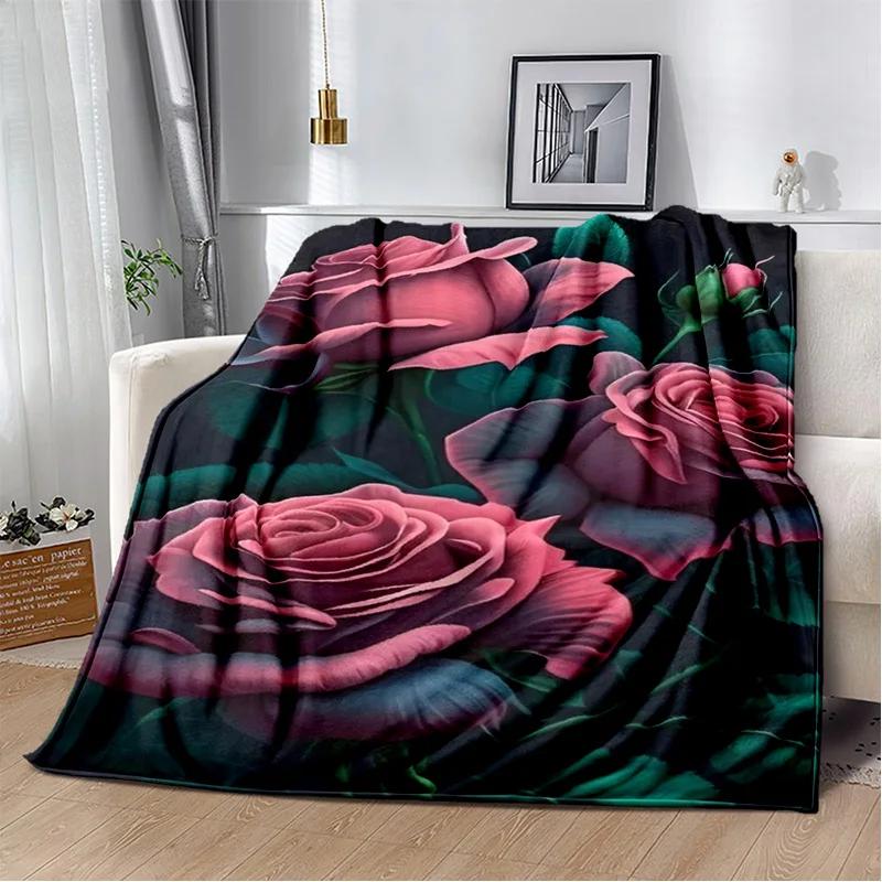 Nordic Love Rose Flowers Daisy одеяло, мягкое одеяло для дома, спальни, кровати, дивана, пикника, путешествия, офиса, отдыха, одеяло, детское одеяло