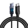 Цифровой дисплей Кабель Type C на C PD Быстрая зарядка USB C Дата-кабель Совместим с iPhone 15 16 Samsung Huawei Планшет