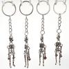 Multi-Jointed Skeleton Keyring Car Charms Horror Pendant Halloween Ghost Head Jewelry Gift