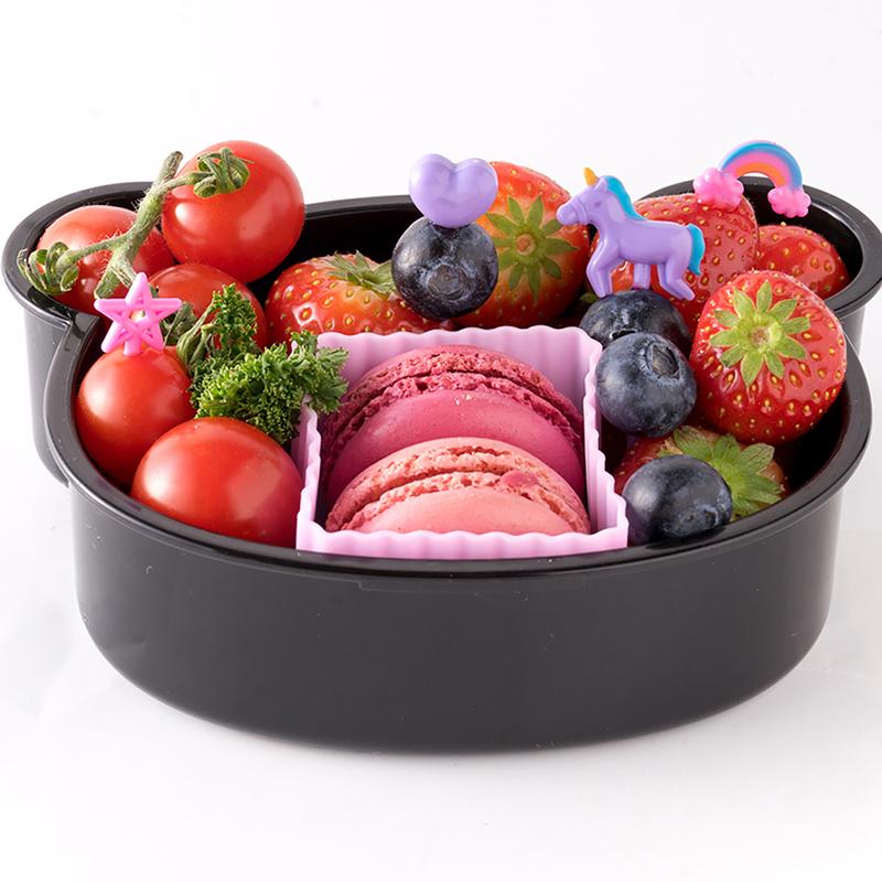 6Pcs Mini Cartoon Food Fruit Fork Set For Kids Bento Box Decor Dessert Forks Cake Party Supply