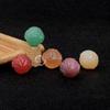 Natural Agate Rose Lotus Fine Beads DIY Threaded Bell Accessories