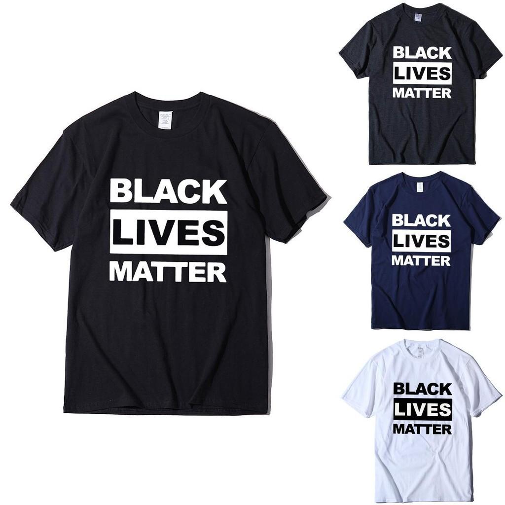Стильная черная футболка 'Black Lives Matter' против расизма для унисекс, повседневная и удобная
