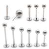 Alisouy 1PC Threadless Titanium Ball Anodized Labret Lip Stud Ring Ear Tragus Cartilage Barbell Earrings Body Piercing Jewelry
