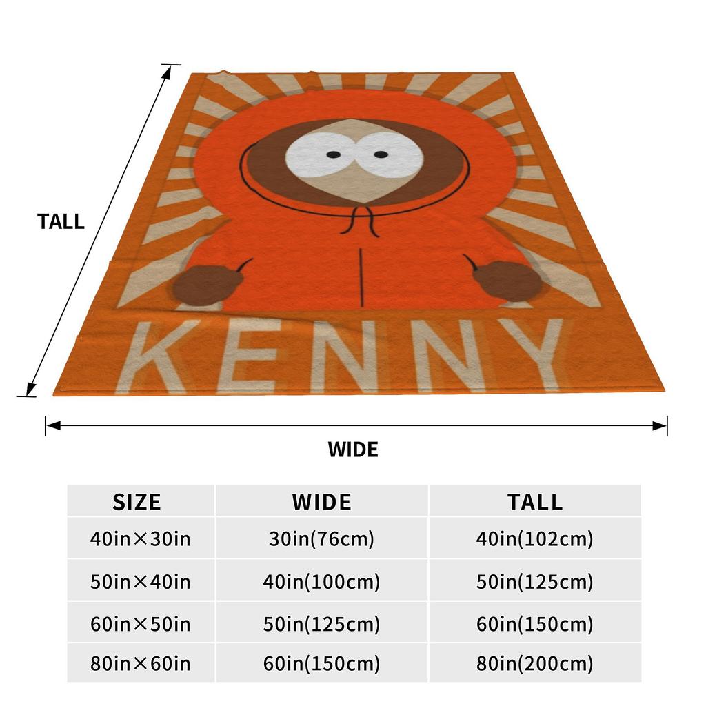 Epic Kenny McCormick Blanket Warm Cozy Fluffy Funny Southpark Throw Blankets for Couch 50x60 Inch Multi-size Rug Piece