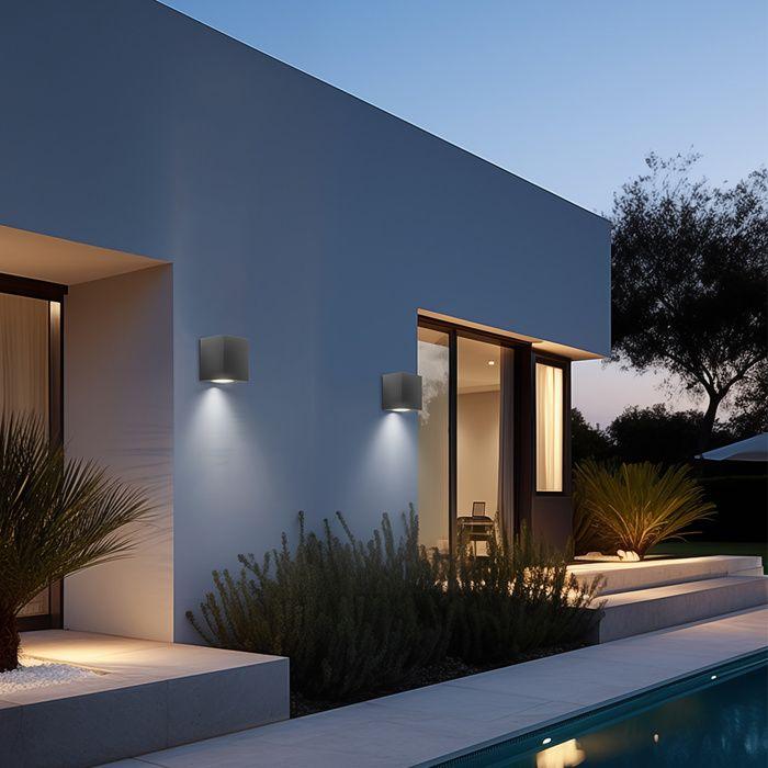 Applique RITA GU10 35W Gris Aluminium IP44