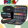 Маркеры Uni Posca 24/36 цветов, Акриловая краска-ручка с сумкой для хранения Posca, Японские канцелярские принадлежности, Художественные принадлежности для рисования, Граффити