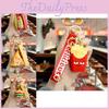 Adorable Soft Rubber Fast Food Keychain Cute Burger Pizza Hot Dog French Fries Accessory