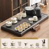 Qianyu Ru Kiln Kung Fu Tea Set with Automatic Water Kettle and Stone Tray