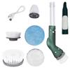 Electric Spin Cleaner Electric Spinning Brush with 6 Replacement Brush Heads Power Shower Scrubbers Handheld Floor Cleaning Tool
