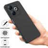For Infinix Smart 8 HD 4G/8 Pro 4G Liquid Silicone Case Anti-Drop Phone Cover with Wrist Strap