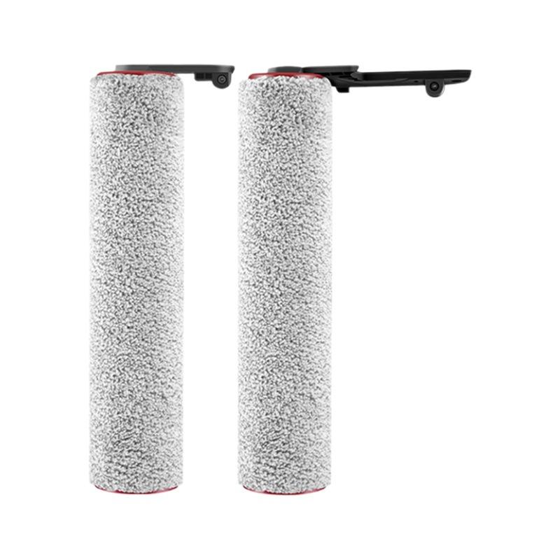 Replacement Dual Roller Brush Set for Dreame H30 Pro Plus Mix Floor Cleaner 2 Piece Microfiber ABS Kit for Hard Floor Cleaning