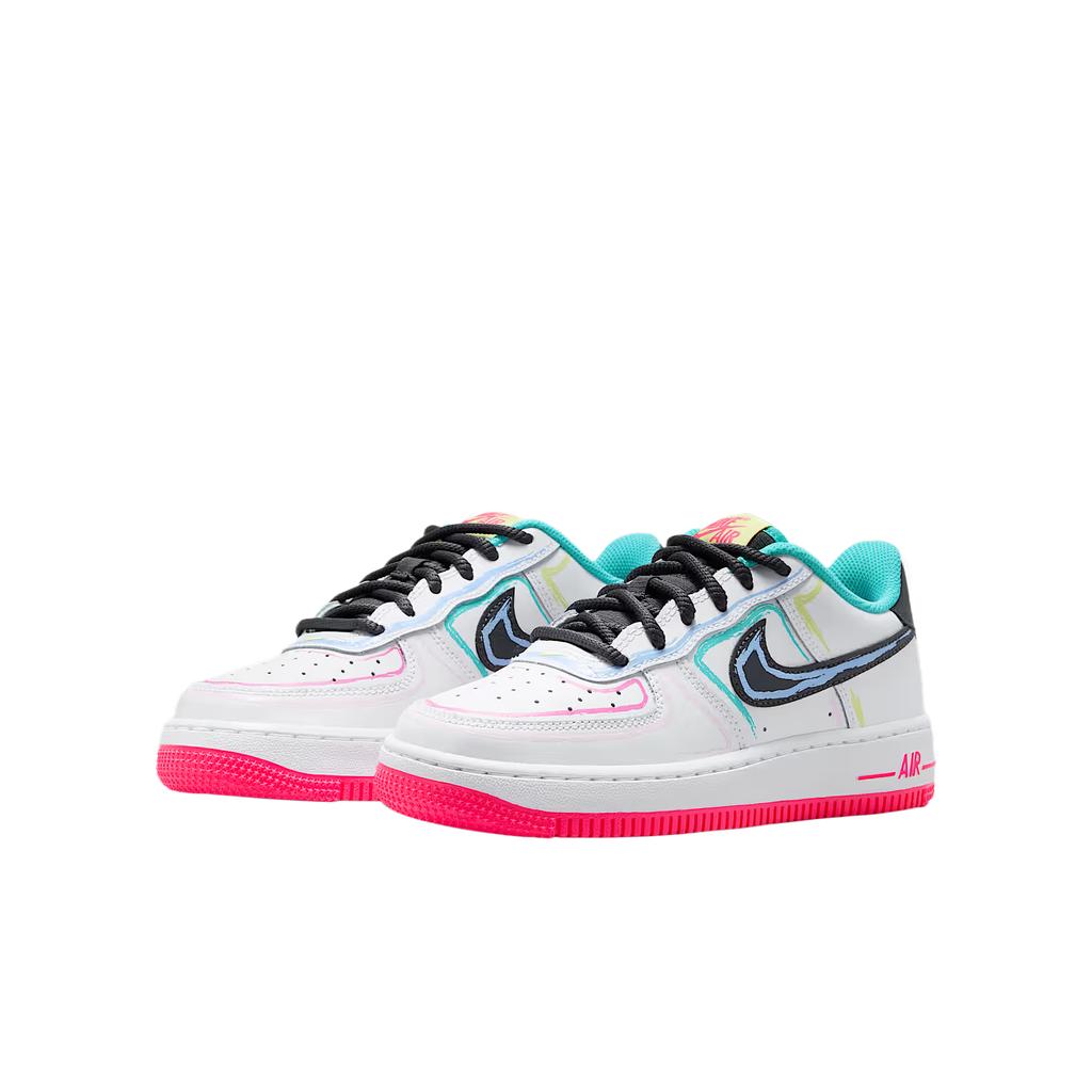 Nike Кроссовки Nike Air Force 1 Low GS White Hyper Pink Dusty Cactus Anthracite для детей IU3252-100