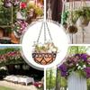 Coconut Brown Round Iron Chain Hanging Basket Flowerpot European Creative Fleshy Green Plant Chlorophytum Comosum Flowerpot