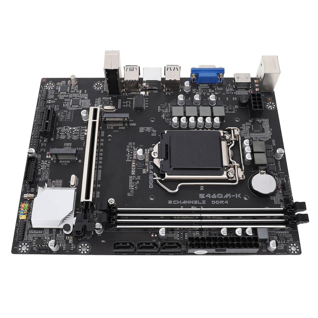 Computer Motherboard B460M K DDR4 LGA1200 Slot PCI E3.0 VGA High Definition Multimedia Interface M.2 NVM Computer