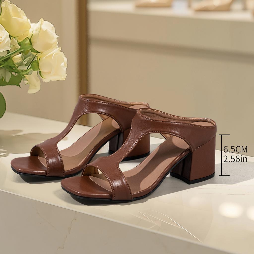 Мода 2025 Женские летние новые сандалии с открытым носком, повседневные, дизайнерские, из ПУ кожи, для вечеринок, для шопинга, к платью, женские шлепанцы, большой размер