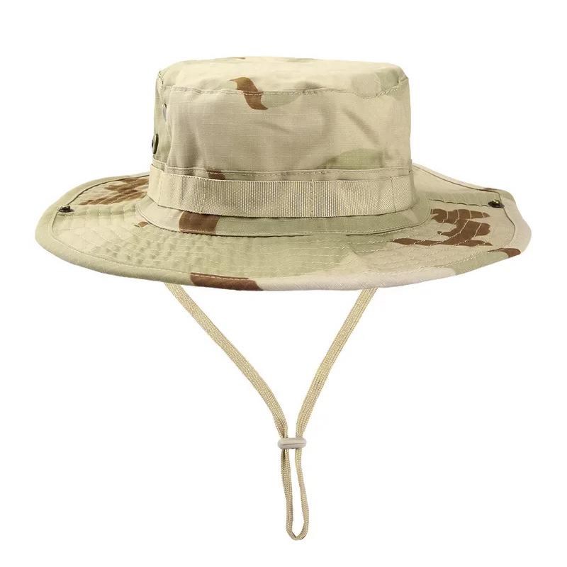 Men's Camouflage Boonie Hat - Tactical Sun Protection for Outdoor Hiking & Fishing