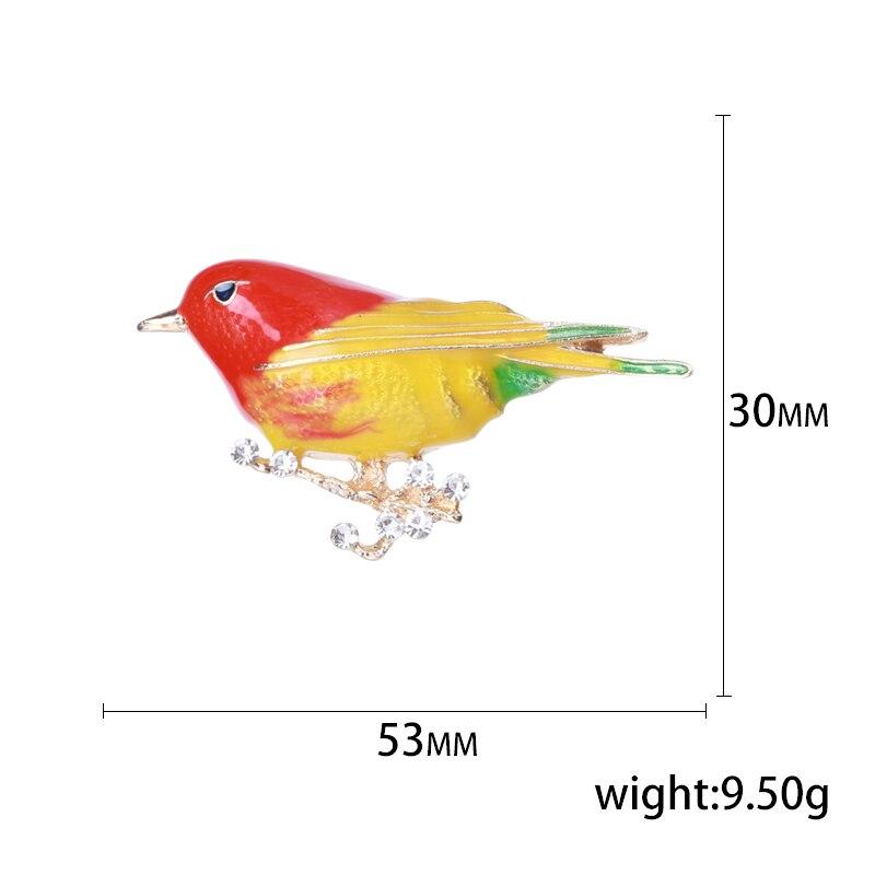 Blucome Милая красочная брошь в виде ветки птицы, эмалированная женская брошь для костюма, сумки, булавки, ювелирные изделия, подарки на Новый год
