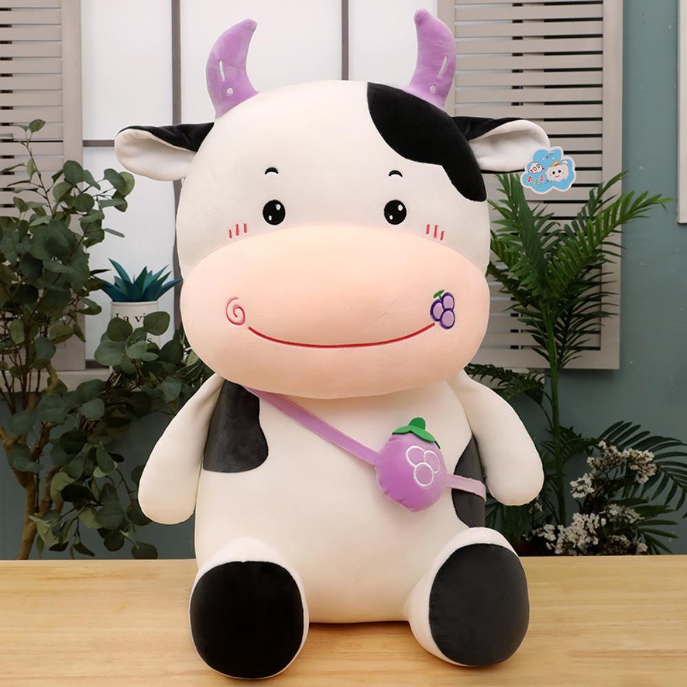Cattle Milk Cow Plush Doll Animal Kid's Accompany Dolls Sleeping Pillow Cow Plush Toy Home Decor