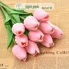 PU Tulip Simulation Flower - Decorative Plastic Bouquet for Living Room, Dining Table Ornaments, and Photo Props.
