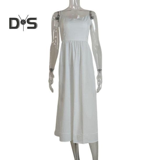 Женское вечернее платье с зауженной талией, без рукавов, с открытой спиной, с глубоким вырезом, плиссированное, А-силуэта, с большим подолом, в стиле принцессы, однотонное платье на бретелях, вечернее, выпускное, миди