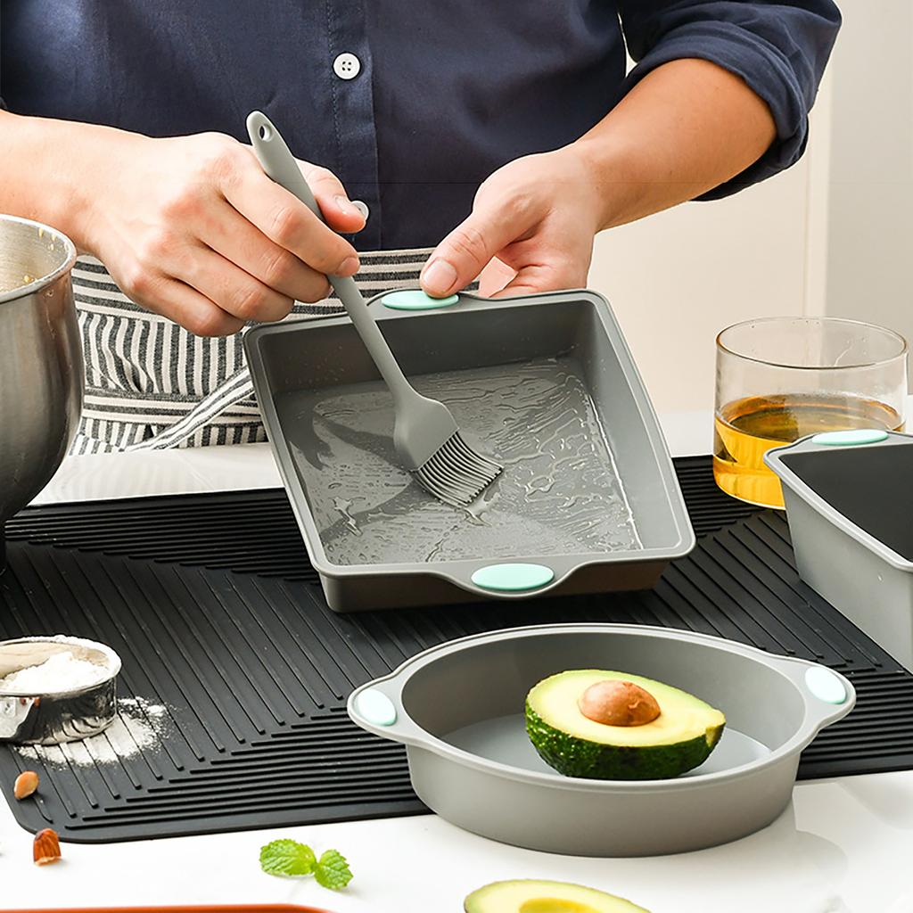 2 шт./набор Силиконовая форма для торта Бытовая выпечка Круглая форма для шифонового торта Прямоугольная форма для хлеба и тостов Кухонные инструменты для выпечки