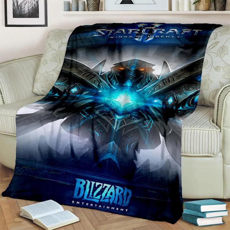 3D Ретро-игровое одеяло StarCraft Gamer, мягкое одеяло для дома, спальни, кровати, дивана, пикника, путешествия, офиса, отдыха, одеяло, детское одеяло