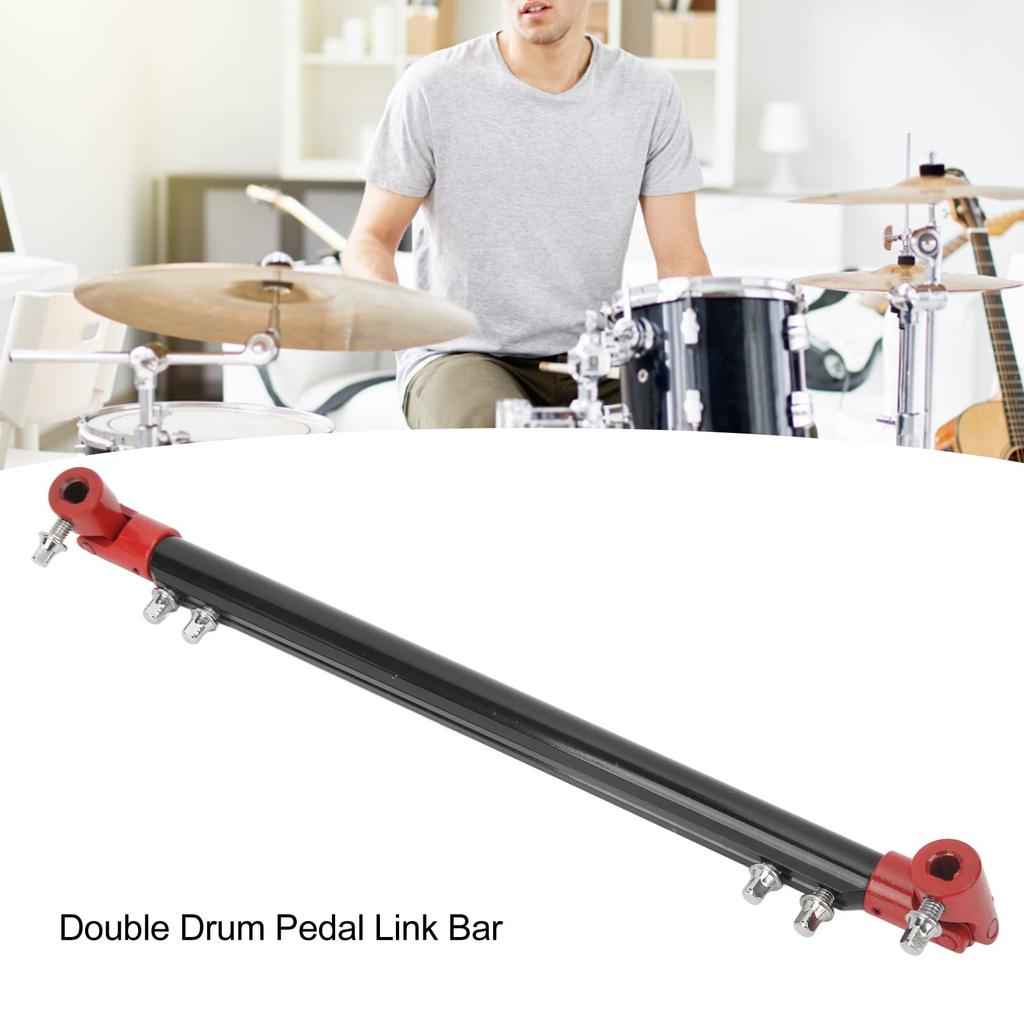 Drum Drive Shaft Replacement Part Standard Size Metal Double Pedals Rod, Wear-resistant (Black)