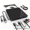 Внешний DVD-привод 7-в-1 USB 3.0 с возможностью подключения флэш-накопителя и кардридера