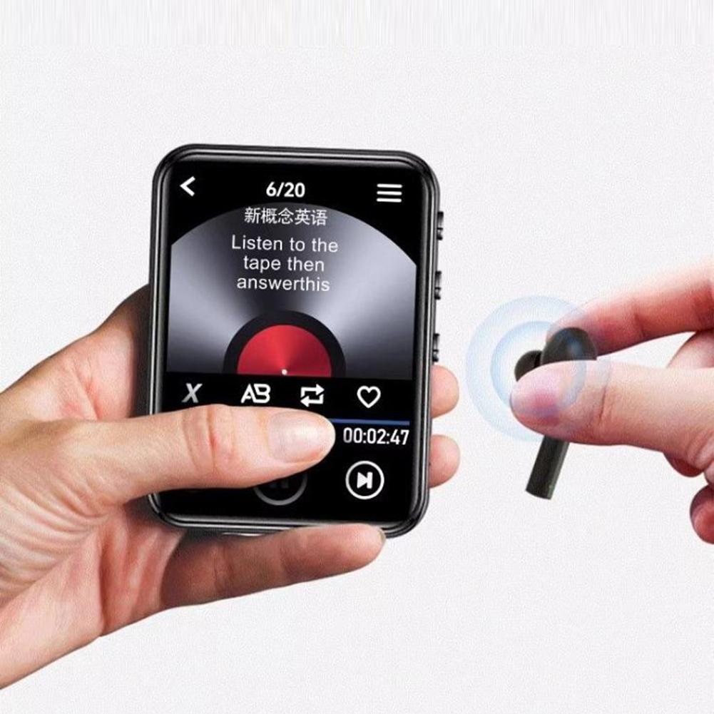 MP3 MP4 плеер HiFi MP4 Walkman Полноценный сенсорный экран Совместимость с Bluetooth Портативный MP3-плеер с динамиком FM/E-book/Диктофон