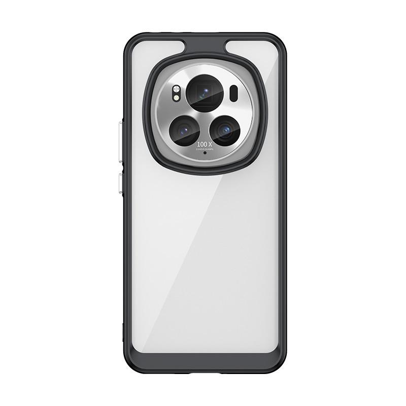 Прозрачный чехол из ПММА + ТПУ для Honor Magic6 Pro Magic6Pro 5G, полная защита, бампер, цветной мягкий край, твердая задняя крышка
